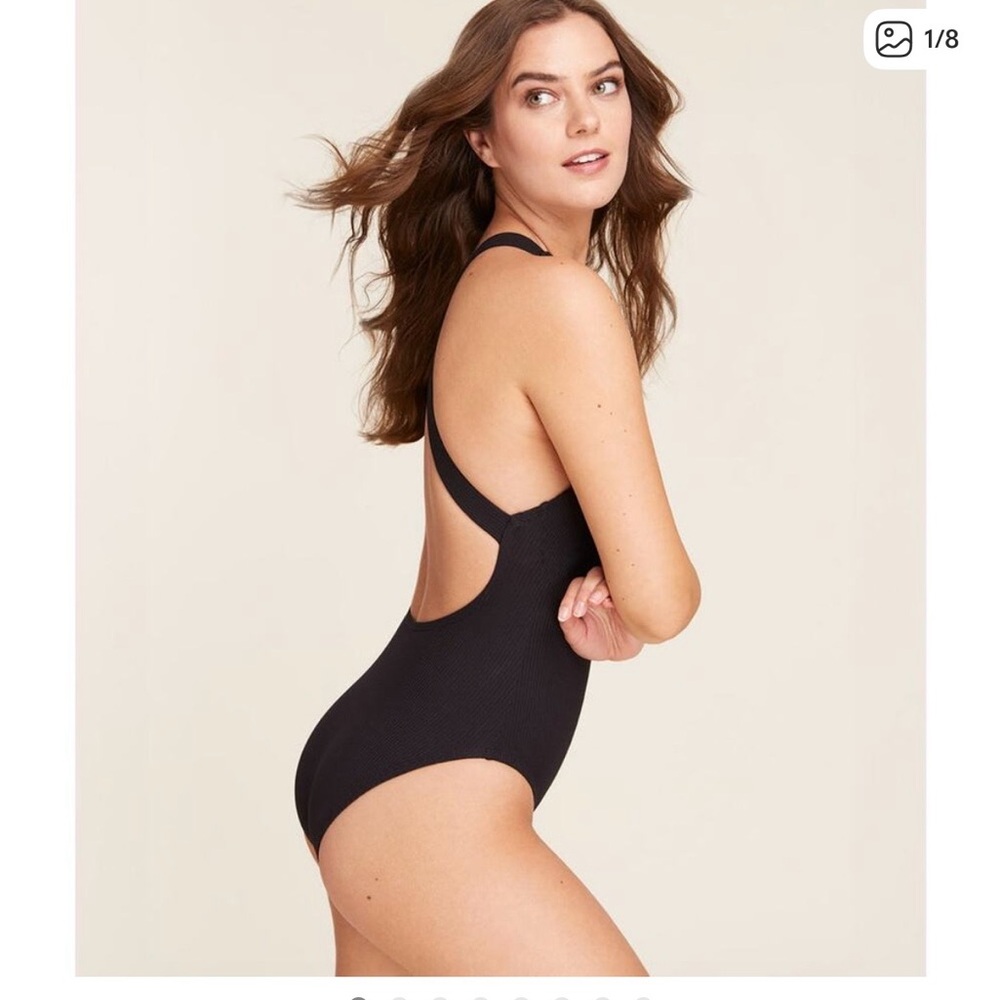 Andie Swim The Tulum Ribbed One Piece in Black XL Tall NWT